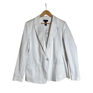 Attention Women's Single Button Suit Blazer Office Work Career Size 18 White NWT